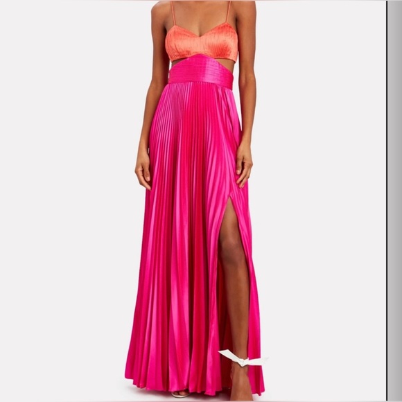 AMUR Dresses Amur Elodie Gown Pink And Orange Poshmark